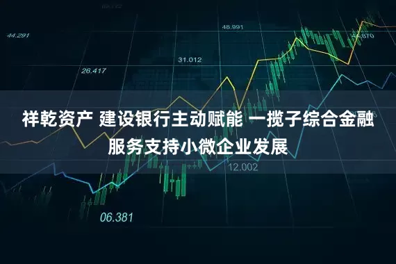 祥乾资产 建设银行主动赋能 一揽子综合金融服务支持小微企业发展